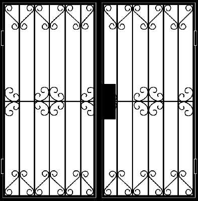 Двупольная решетчатая дверь DRD-011