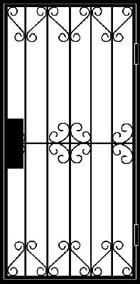 Однопольная решетчатая дверь RD-011