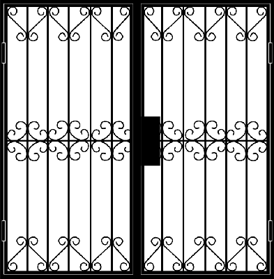 Двупольная решетчатая дверь DRD-012