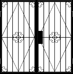 Двупольная решетчатая дверь DRD-013