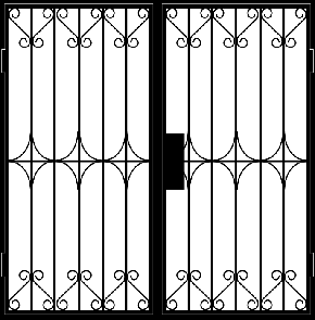 Двупольная решетчатая дверь DRD-014