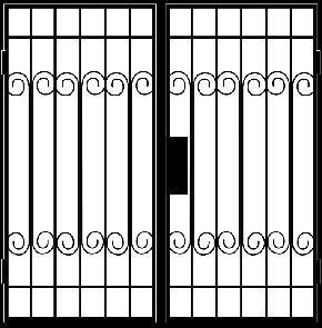 Двупольная решетчатая дверь DRD-015