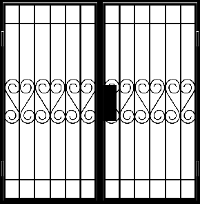Двупольная решетчатая дверь DRD-016