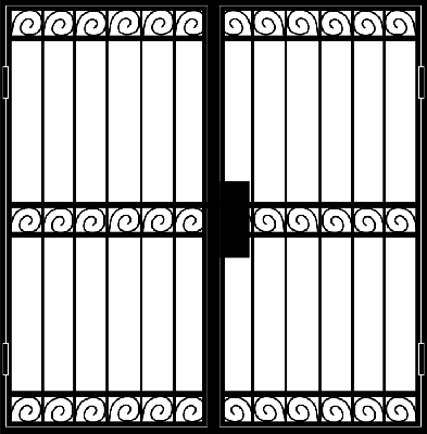 Двупольная решетчатая дверь DRD-017