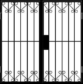 Двупольная решетчатая дверь DRD-002