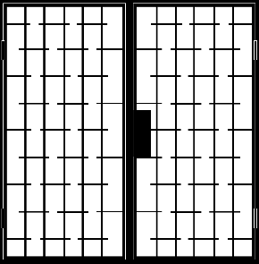 Двупольная решетчатая дверь DRD-004