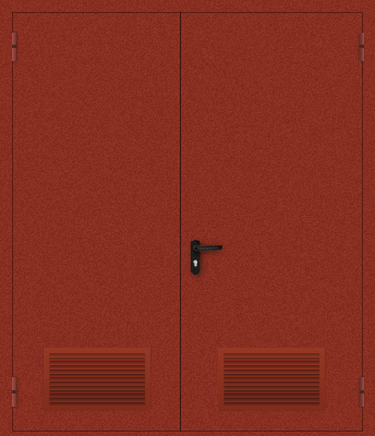 Двупольная дверь с вентиляцией (красная)