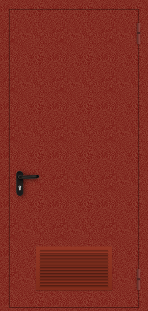 Однопольная дверь с вентиляцией (порошок / красная) 