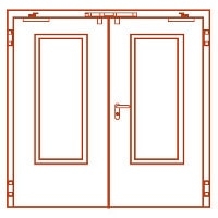 Рисунок противопожарной двери № 3
