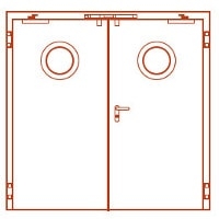 Рисунок противопожарной двери № 4