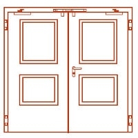 Рисунок противопожарной двери № 6